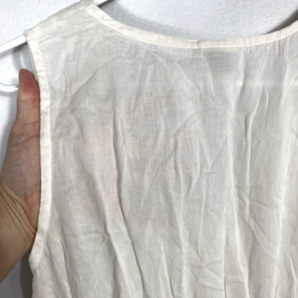 Ivory Boho Tiered Maxi Dress Eyelet Detailing 100% Cotton Made in India Size S/M - Picture 8 of 12